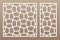 Set decorative card for cutting. Line, mosaic pattern. Laser cut. Ratio 1:1, 1:2. Vector illustration