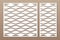 Set decorative card for cutting. Line wave pattern. Laser cut. Ratio 1:1, 1:2. Vector illustration