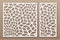 Set decorative card for cutting. Recurring Artistic  Arab mosaic pattern. Laser cut