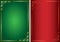 Set - decorative green and red frames - eps