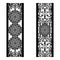 Set of decorative lace borders. Ornamental panels with floral pattern. Flowers and leaves. Set of bookmarks templates. Image