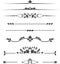 Set of decorative monograms for text, patterned stripes