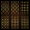 A set of decorative patterns for laser cutting. A through rectangular geometric pattern for metal, wood, paper