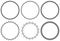 Set of decorative vintage openwork circle frames. Ornate round border. Vector illustration