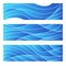 A set of decorative water waves vectors