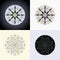 Set decorative wheel, diamond , vector illustration