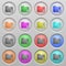 Set of Delete folder plastic spherical buttons