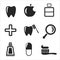 Set of dental web and mobile icons. Vector.