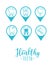 Set of dentistry icons for a dental clinic