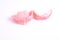 A set of dentures on a white background