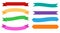 Set of design banners colorful ribbons on white background