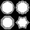 Set of design elements, lace round paper doily, doily to decorate the cake