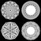 Set of design elements, lace round paper doily, doily to decorate the cake, doily under the plates, festive doily, white doily, l