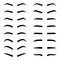 Set of designes of eyebrows, vector illustration