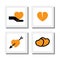 Set of designs heart and love, divorce & break up - vector icons