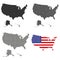 A set of detailed accurate vector maps of USA
