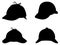 Set of Detective Hats silhouette vector art