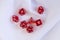 Set of dice for fantasy dnd and rpg tabletop games Board game polyhedral dices with different sides on textured