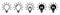 Set different bulb icons, idea concept, creative bulb sign, innovations â€“ vector