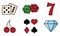 Set of different casino icons Vector
