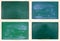 Set of different chalk boards green school study background
