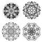 Set of different circular symmetric patterns