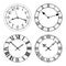 The set of different clock faces.