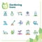 Set of different colored gardening icons Vector