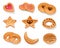 Set of different cookies