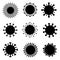 Set of different coronavirus cells