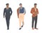 Set of different elegant wearing modern fashion people group of 3d character.