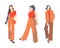 Set of different elegant wearing modern fashion people group of 3d character.