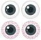 Set of different eyeballs