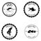 Set Of Different Fish Labels Isolated