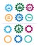 Set of Different Gears Industrial Transportation Labor Work  Concept