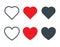 Set of different heart shapes icon