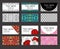 Set of different horizontal business cards templates.