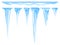 Set of different icicles isolated illustration