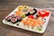 Set of different kinds of japanese sushi.