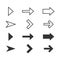 Set of different next arrow icon