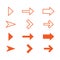 Set of different next arrow icon