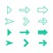 Set of different next arrow icon