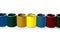 Set of different paint cans