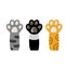 Set of different paw. Collection of breeds of Pets