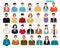 Set of different people on a light background. People of different professions and ages.