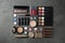 Set of different professional makeup products, flat lay