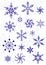 Set of different snowflakes