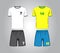 Set of different soccer uniform. Vector illustration.