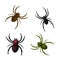 Set of different spiders