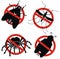 Set of different stop mosquito sign vector illustration